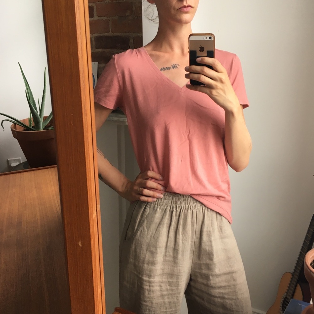 NWOT Everlane V Neck in Rose Blossom Sold Out